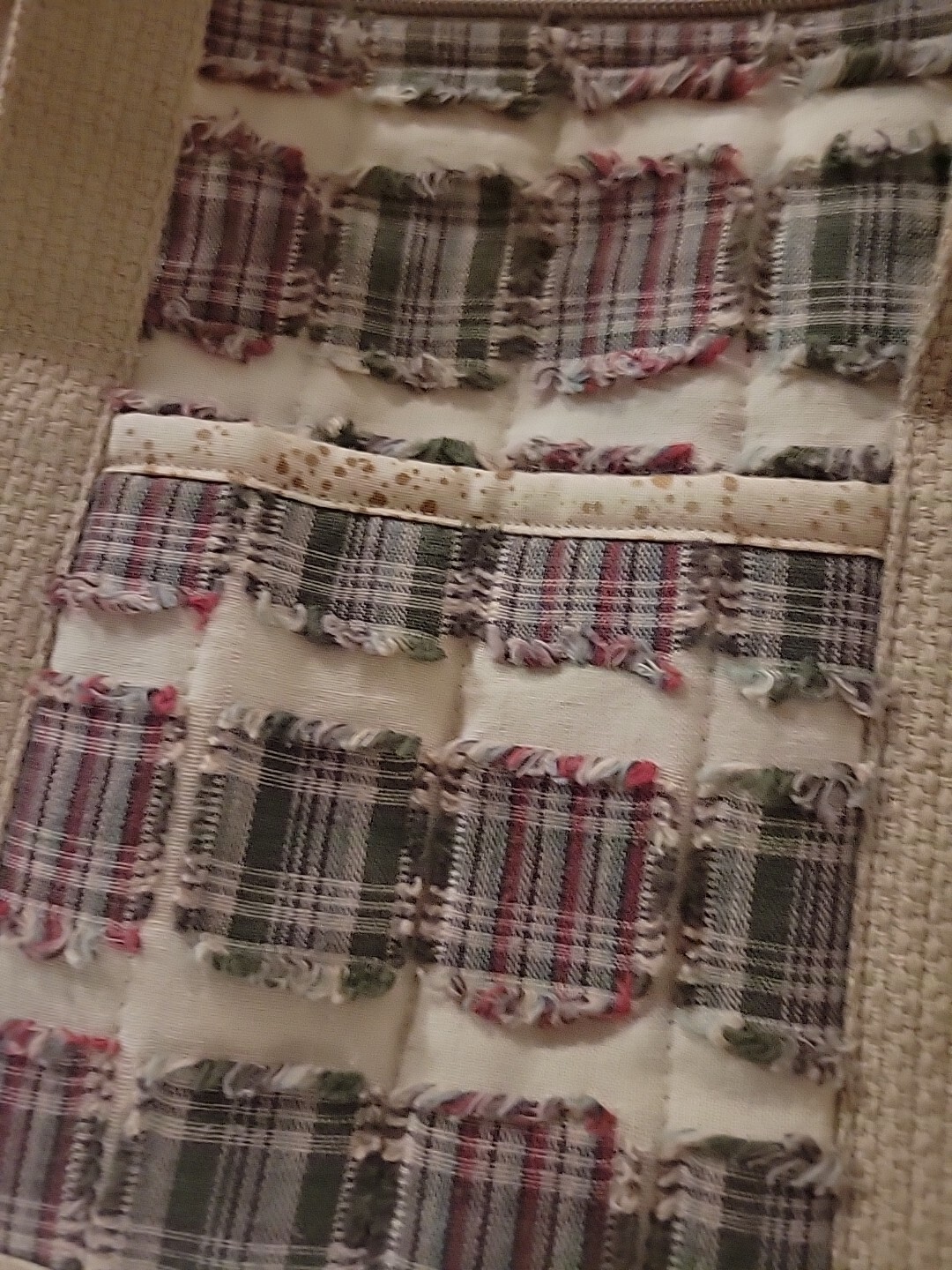 Fabric Quilted Patchwork Handbag/ ShoulderBag  Fa… - image 5