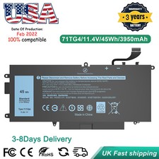 NEW 71TG4 4-Cell Laptop Battery 11.4V 45Wh for Dell Latitude 5289 7389 2-in-1