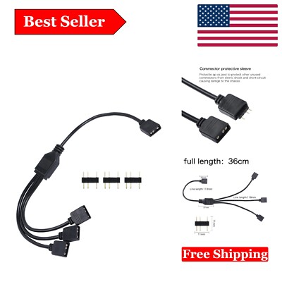 Elegant 5V 3-Pin ARGB Splitter Cable   Male Pins for Simple Installation