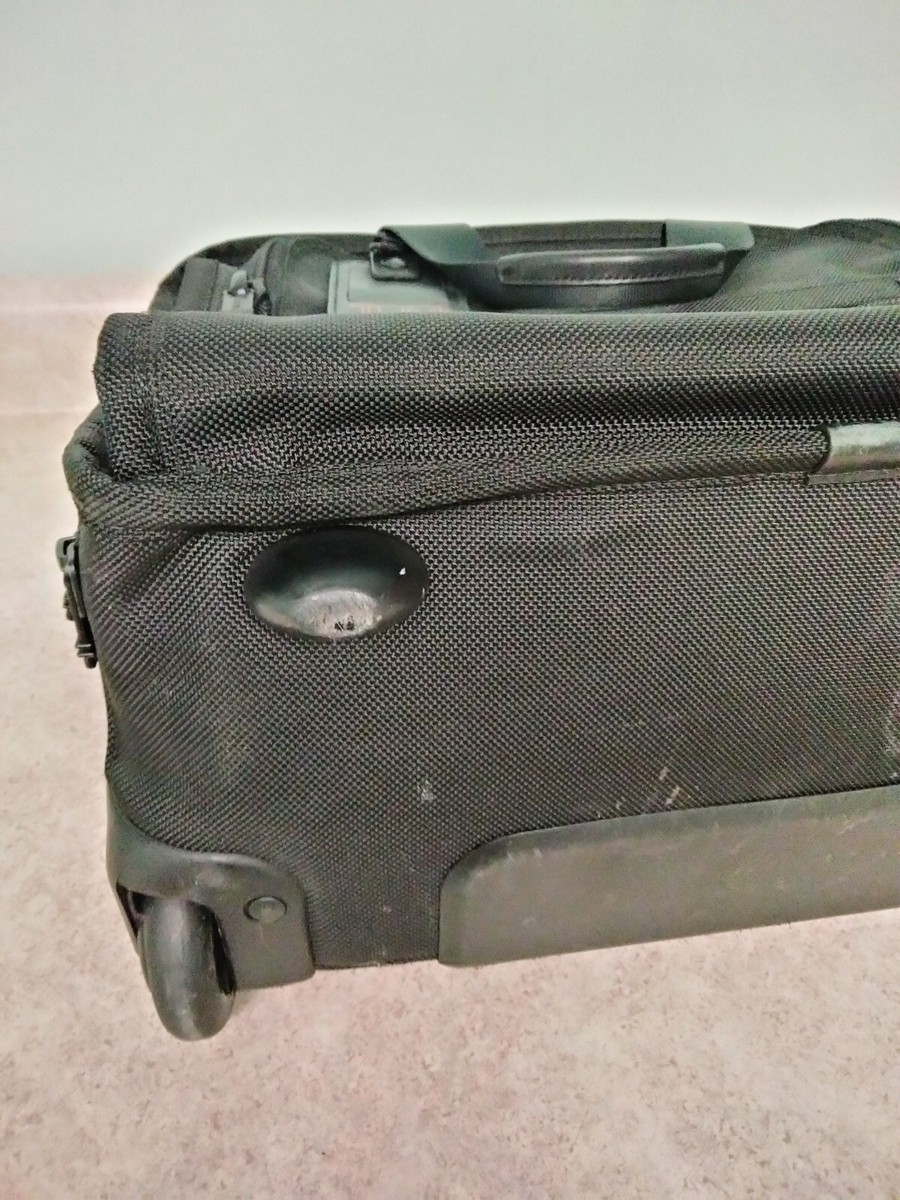 TUMI Alpha Black Nylon Compact 2 Wheeled Laptop Bag Carry On