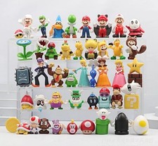 48 Personaggi di Super Mario Toy Giocattolo Decorazione Luigi Yoshi Peach Wario Bowser ecc