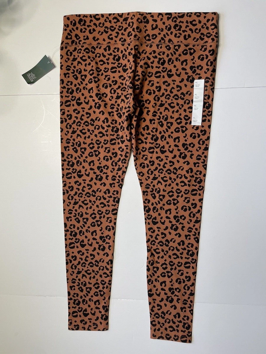 Women's High-Rise Classic Leggings Wild Fable Leopard Print XL