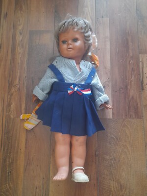 POUPÉE ANCIENNE GÉGÉ modèle Chouki SD7 années 1960 26 cm très bon état