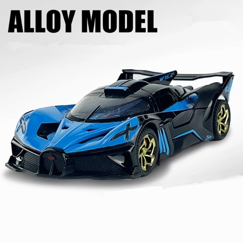 1:32 Bugatti Bolide Diecast Car Model Simulation Sound & Light Kids Toy Gift - Picture 13 of 14
