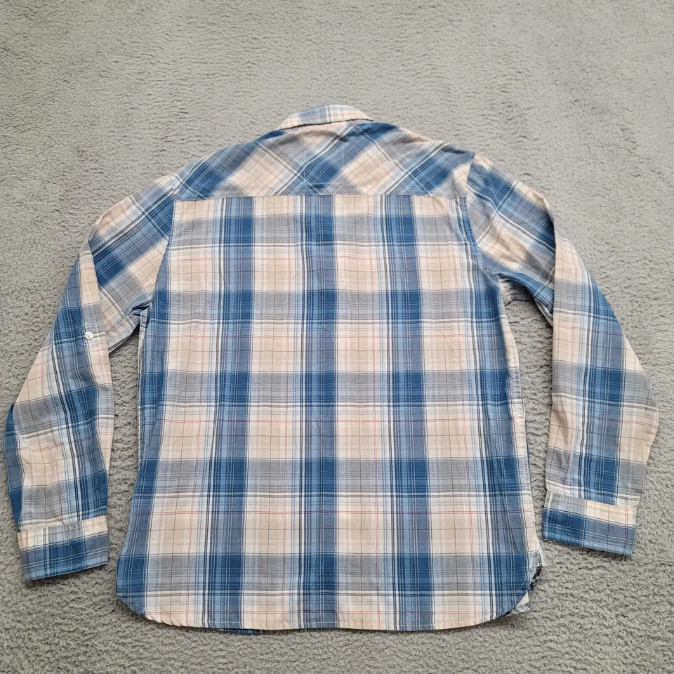 Levis Shirt Mens Large Blue Plaid Pearl Snaps Cowboy Outdoors Casual Workwear - Image 4 of 4
