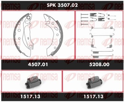 REMSA Bremsensatz Trommelbremse Super Precision Kit SPK 3507.02 180mm für FORD 4