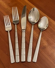 Cambridge LANDSCAPE  Glossy and Frosted Blocks Stainless Flatware - Choice