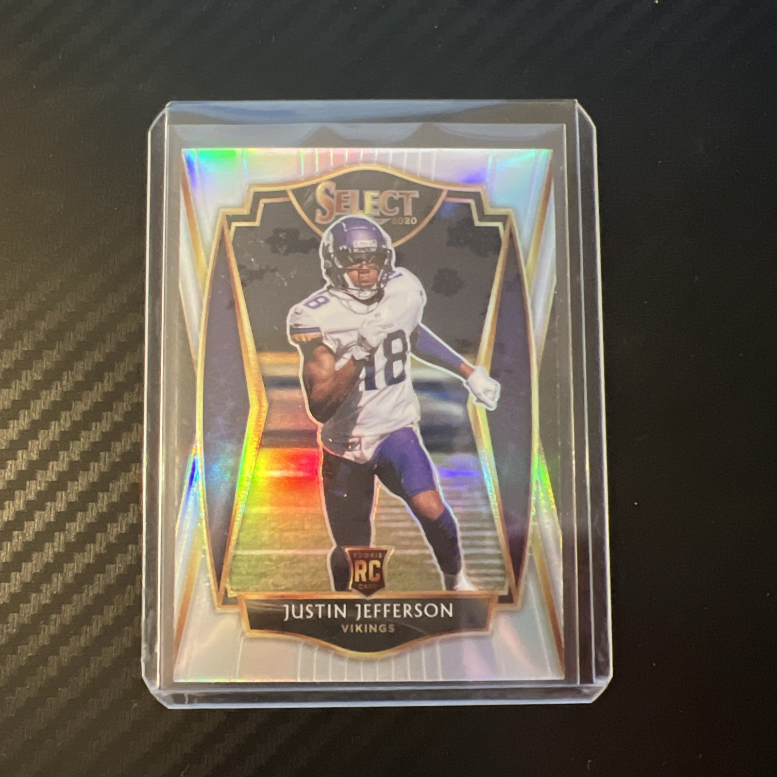 2020 Panini Select - Premier Level Justin Jefferson #161 Silver Prizm (RC)