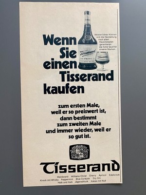 Tisserand Privé Weinbrand retro 1970 Vintage Ad Werbung Reklame