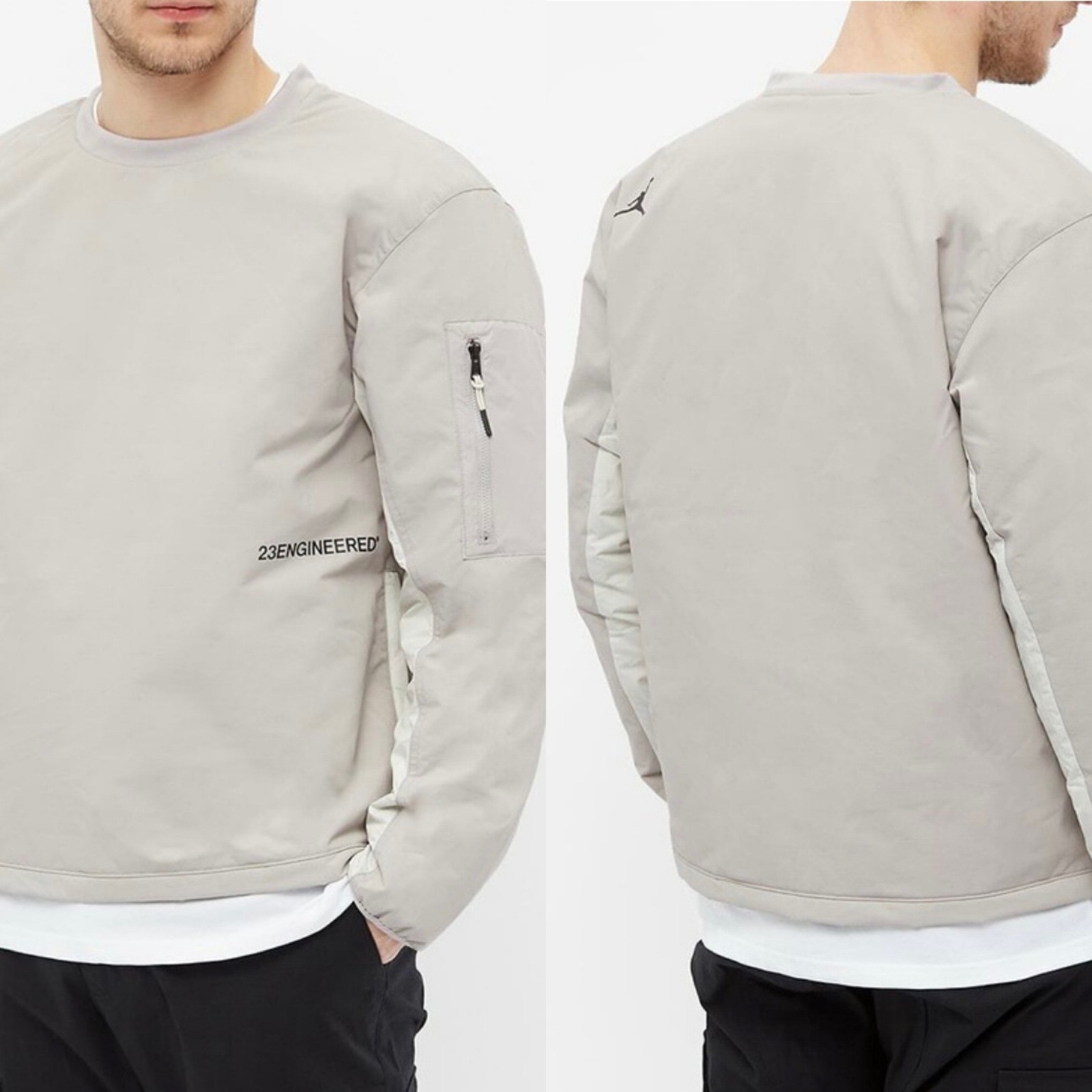 Jordan 23 Engineered Pullover Jacket Gray Nylon S… - image 1