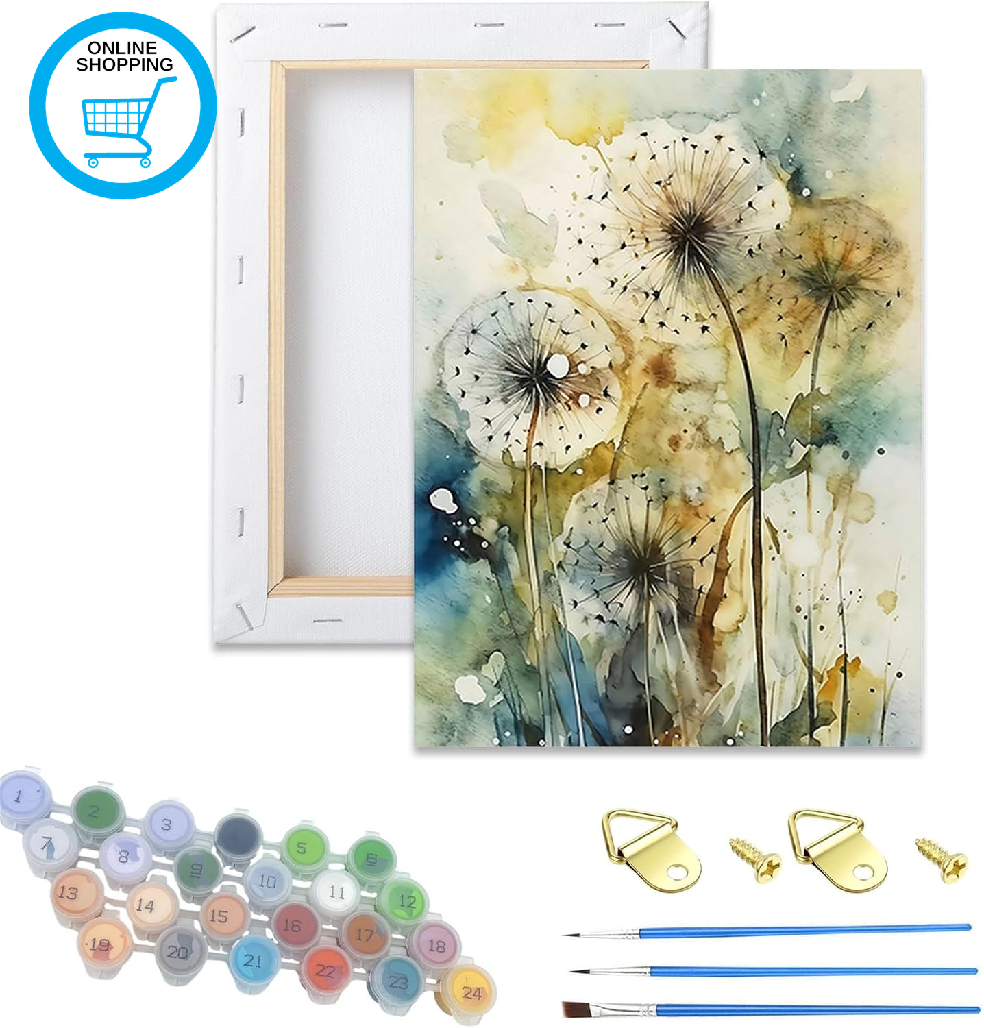 Paint by Numbers Kit for Adults,Diy Easy Painting Kits on Canvas with Wooden Fra