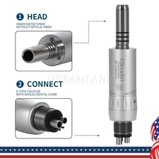 Dental 1:1 Low Speed Handpiece Air Motor 4 Holes Inner Water Spray NSK Style