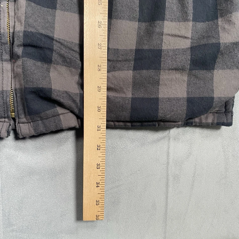 Chaqueta Wolverine Para Hombre Talla Grande Púrpura Franela Sherpa Forrada Cazadora Cuadros Foto 4 de 4