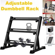 Dumbbell Rack Weight Storage Stand Heavy Duty Home Gym Fitness Large 3 Tier