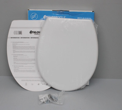 Athlon Tools C6000 WC-Sitz Oval Ease mit Soft-Close aus Duroplast Kratzfest Weiß