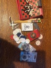 Vintage Junk Drawer Poker Chess Knives Rare Milk Caps Advertising Lot — photo 1