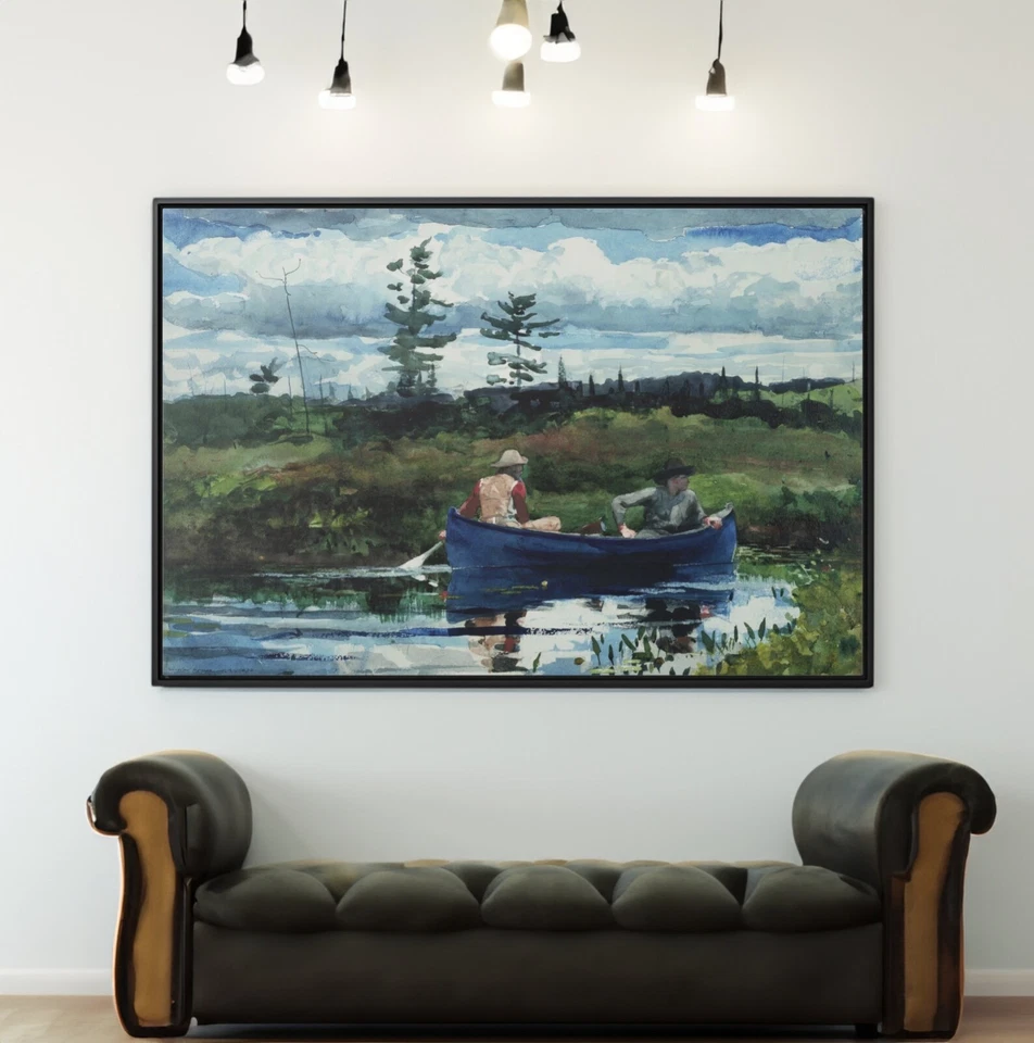 Arte de pared en lienzo/póster Winslow Homer The Blue Boat - impresión de pintura estadounidense Foto 2 de 2