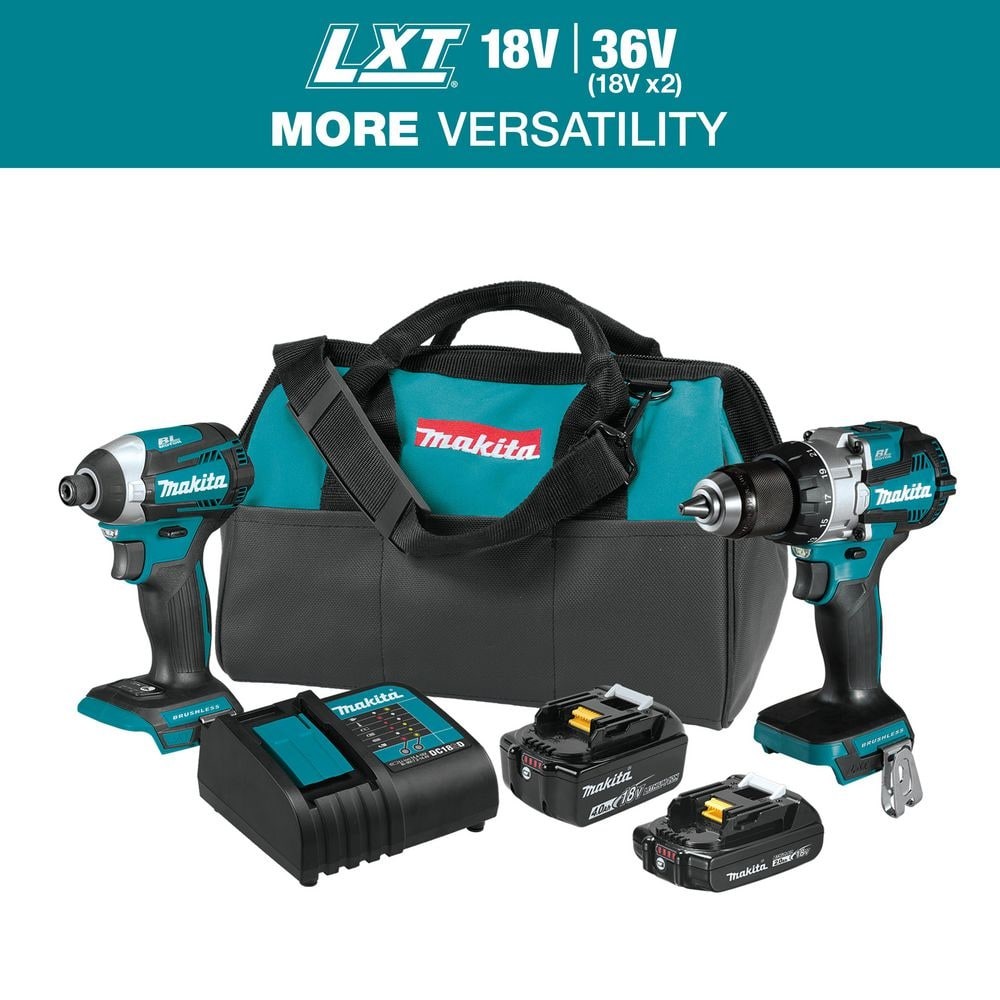 18V LXT Brushless Cordless Hammer Drill and Impact Driver Combo Kit