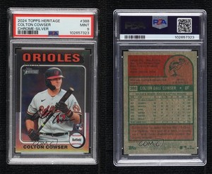 2024 Heritage Chrome Silver Refractor /375 Colton Cowser PSA 9 MINT Rookie RC
