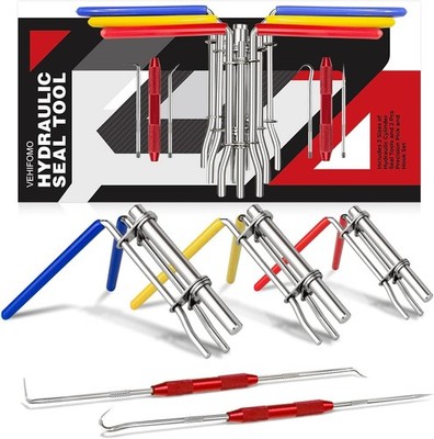 5 Pcs Hydraulic Seal Installation Tool Kit, Cylinder Pro-5PCS, Red 