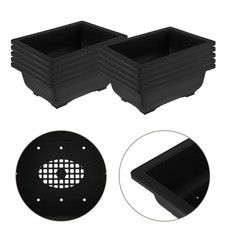  12 Pcs Pots De Fleurs Jardin Conteneurs À Bonsaï Rectangulaires Pour Plantes