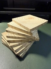10 Piece Hand Made 4 X 4 Wooden Coaster Set M...