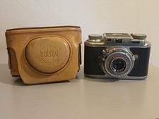Vintage 1949 Bolsey Model B2 35mm Rangefinder Camera w Case  MYSTERY FILM WWII