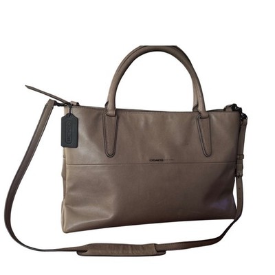 Coach Metropolitan Tote 32291 Taupe Leather Shoulder Bag  Quiet Luxury 10x14x6''