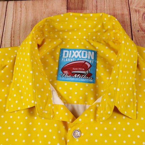 Dixxon Flannel Co Shirt Men's XL The Milton Short Sleeve Yellow Polka Dot Casual - Picture 8 of 24