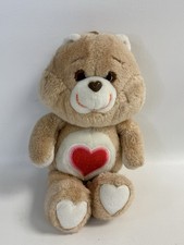 Care Bears Tenderheart Tender Heart Plush Brown Bear 13" Vintage 1983 Kenner
