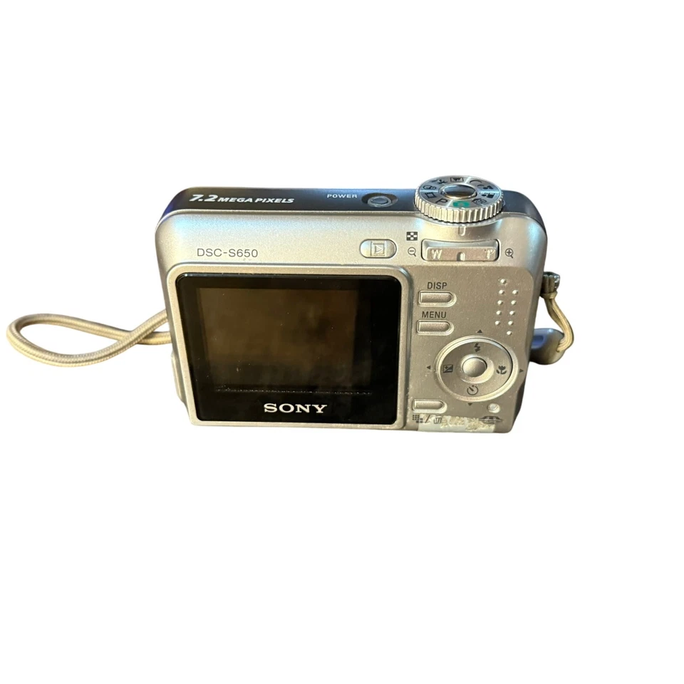 Sony Cyber-Shot DSC-S650 Silver Digital Camera Y2K 7.2MP 2007 - Tested - Image 3 of 4