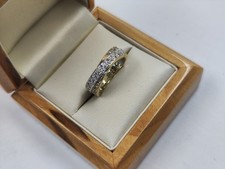 9ct Yellow Gold  Ring With .25 CT Natural Diamond Size M