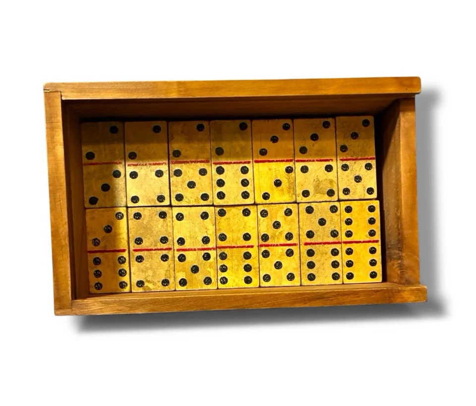 Polar Dominoes 56 Retro Style 1950s Vintage of Handcrafted Wooden Strategy Game - Image 4 of 4