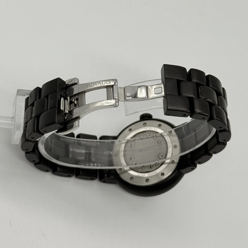 Brazalete Movado Cerena Acero Inoxidable/Esfera Diamante Negro Cerámica y Acero 60 Foto 2 de 2