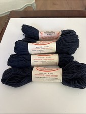 Vintage Dritz Needlepoint Virgin Wool Color Navy 122-588G Lot of 5 New