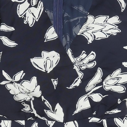 AX Paris Women's Navy Floral Jumpsuit Size 14 - Picture 10 of 12