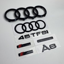 285mm+202mm Kühlergrill Heckklappen Emblem Grill Für Audi A6  45TFSI 12-17