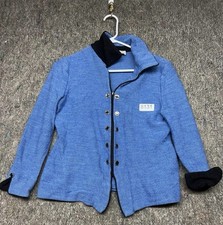 St. John Collection By Marie Gray Jacket Blue Knit Full Zip Size 4 Made in USA