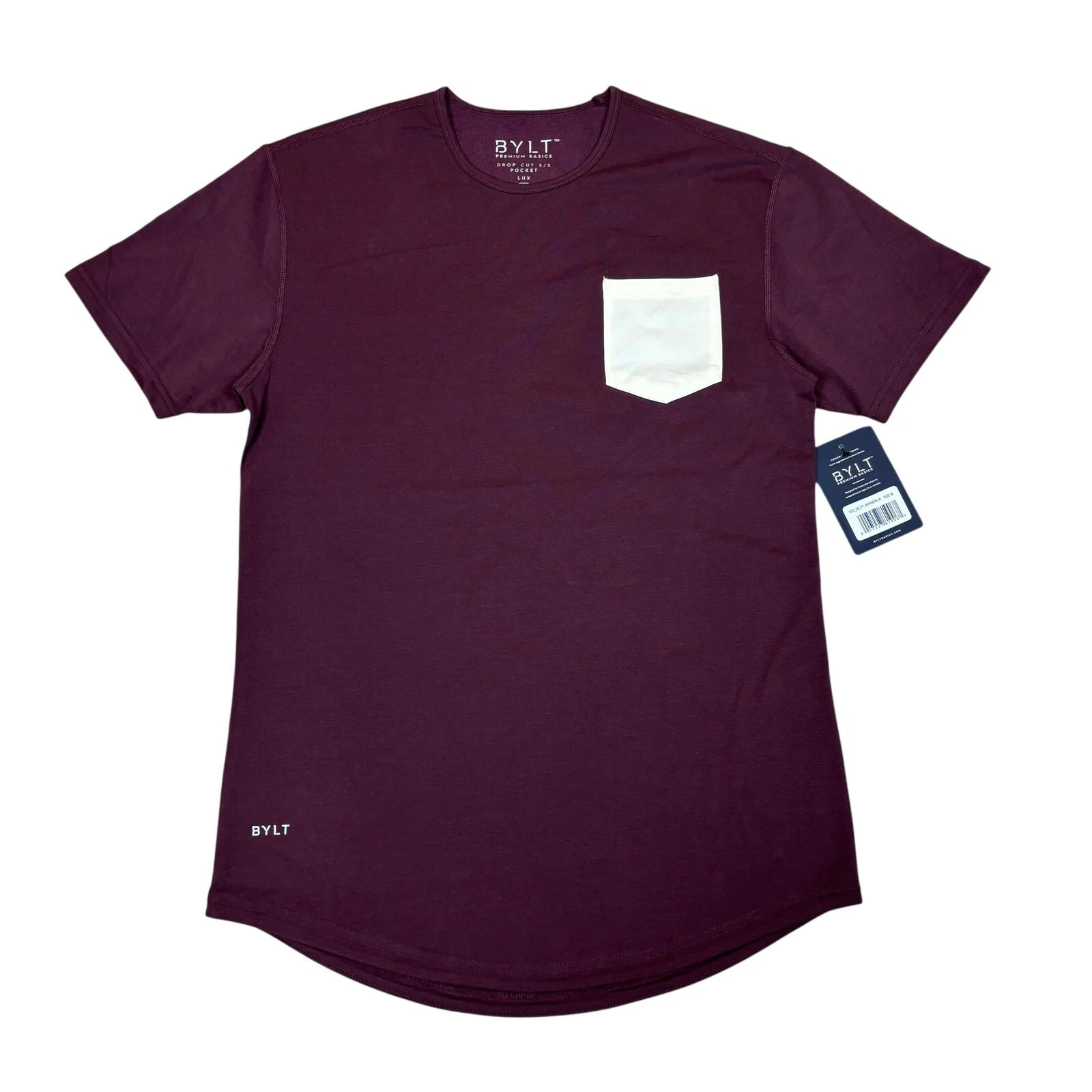 NWT Bylt Drop Cut Short Sleeve Pocket Lux Tee Shirt Men's Medium