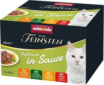 animonda vom Feinsten Premium Katzenfutter nass Raffinesse 24 beutel ( 24 x 85g)