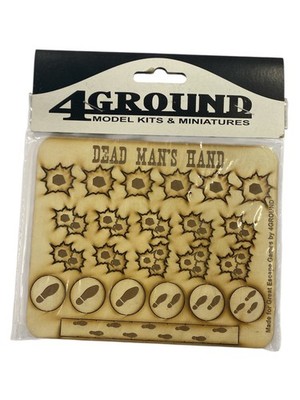 DEAD MAN`S HAND : TOKEN-SET - FÜR  TABLETOP - VON 4GROUND - NEU