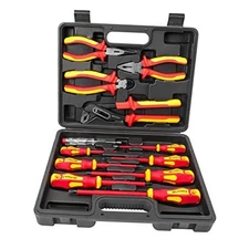  Insulated Screwdriver & Pliers Set, 1000V 12PC Screwdriver & Pliers Set