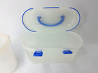 2 Lock n Lock Divided Food Storage Containers w/ Strainers, 1 Storage Box w/Lid — photo 3