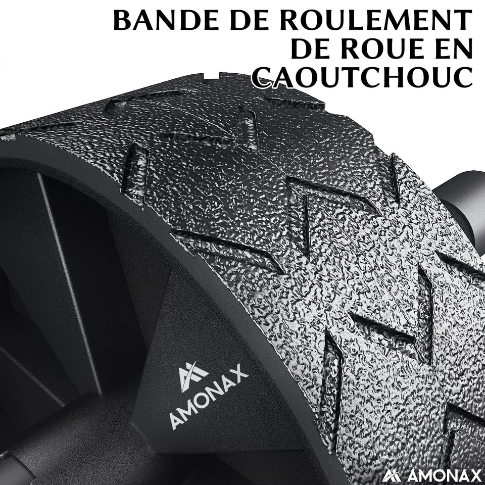 Roue abdominale Amonax convertible Rouleau fitness gainage musculation - Photo 2/4