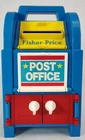 Fisher Price Post Office 1989 Vintage Playset Mailbox w/Stamps & Cards