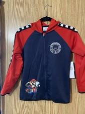 MarioKart Boys Active Full Zip Hoodie Jacket Size 8 Graphic Print NWT