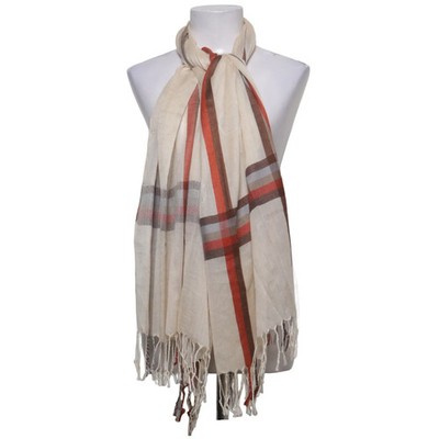 Lili Scarf, Schal, Unisex (Erwachsene), Beige/Braun/Mehrfarbig, 180 cm, 45 #8Qs