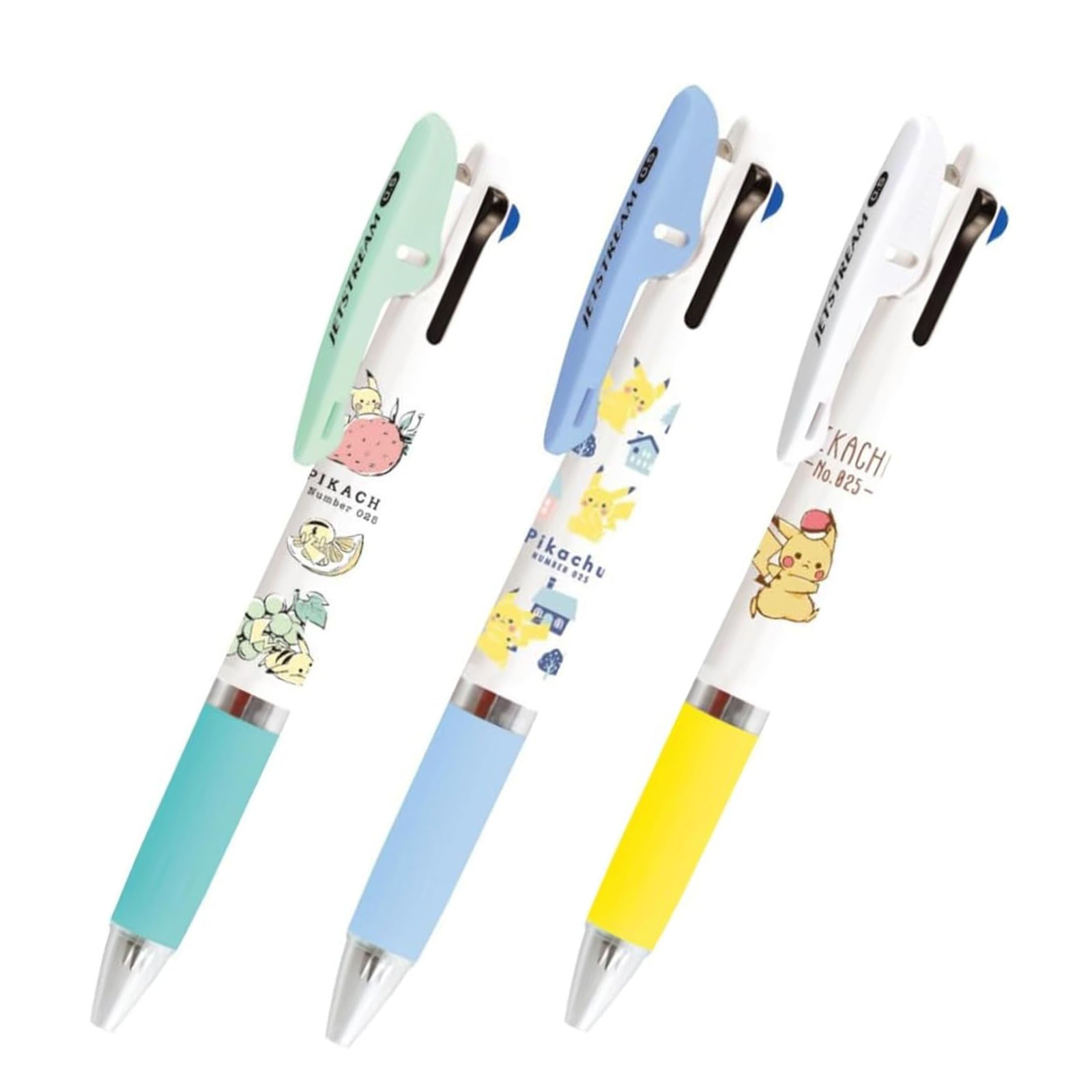 Pokemon Pikachu Uni Jetstream 3Color Ballpoint Pen Set of 3 Design Japan Limited
