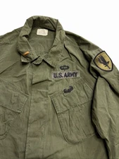 60s Slant Pocket Jungle Jacke Med Vietnam 3rd Rip Stop Patched 1st Aviation