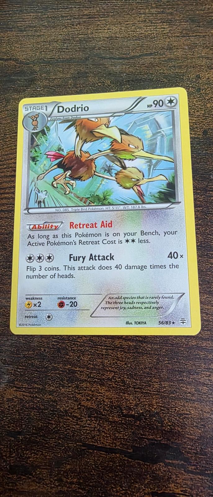 Dodrio 56/83 Rare Generations Pokemon Lightly Played
